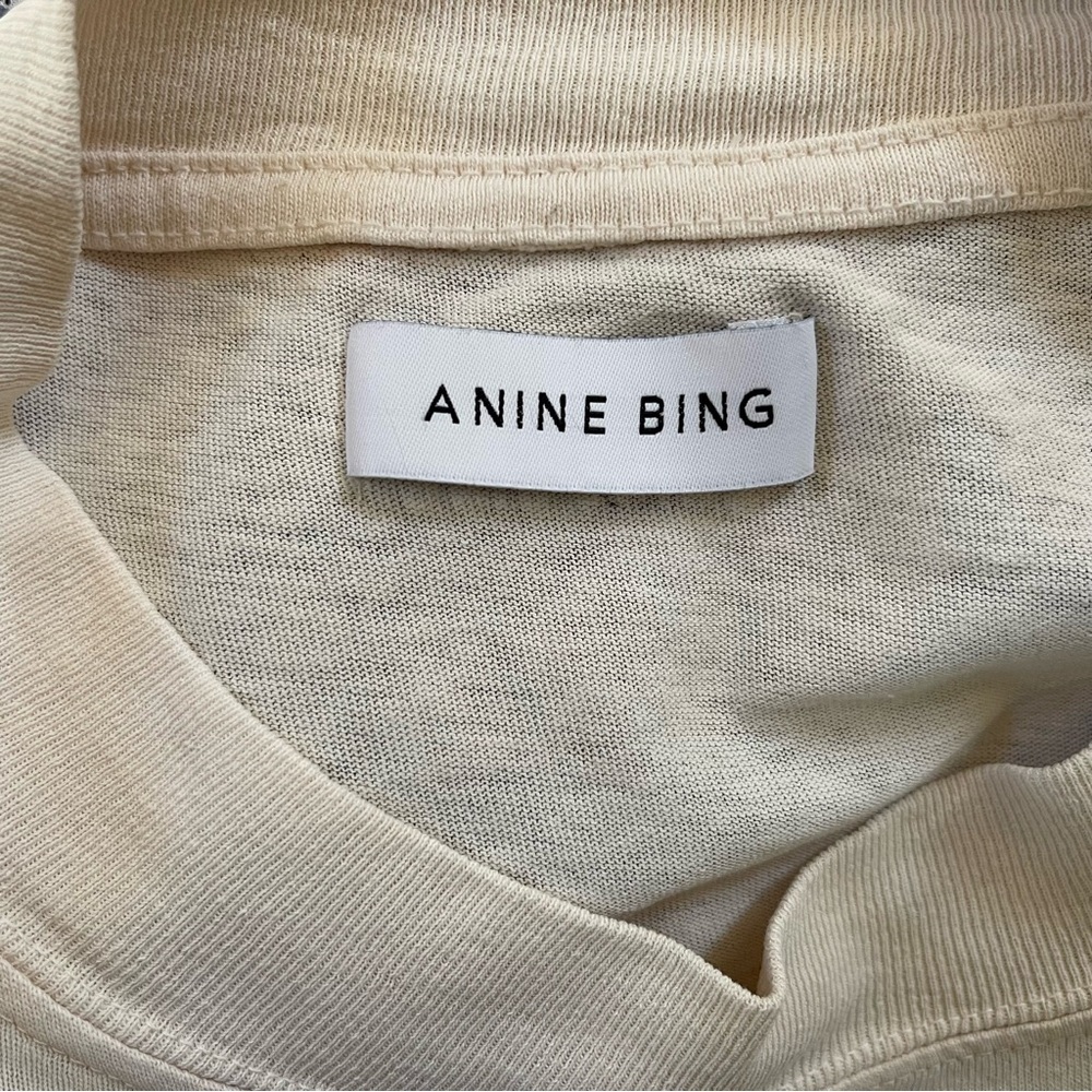 Anine Bing Top Wes Tee Oversized LA 2012 Organic Cotton Street Designer Pink L - Picture 8 of 12